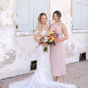 SHOW ME YOUR MUMU bridesmaid dress blush and worn once
